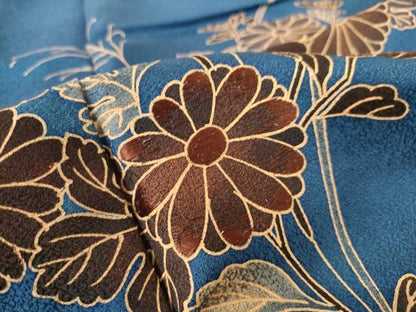 平和屋着物■訪問着　刺繍　草花文　正絹　逸品　AABJ5232br