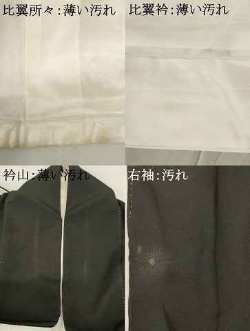 平和屋着物■豪華黒留袖　刺繍　雲取り孔雀花文　金彩　金糸　正絹　逸品　AABJ5233br
