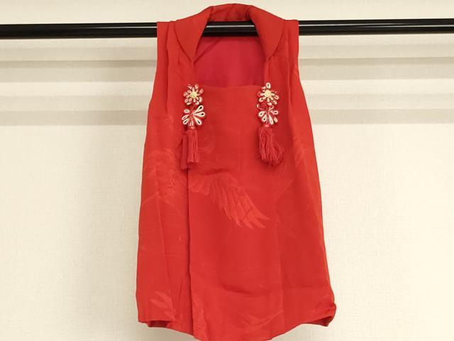 平和屋着物[]七五三　女の子　３歳　祝着　一つ身　被布セット　舞花地紋　虹色　逸品　AABJ5246ja