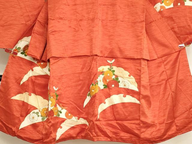 平和屋着物[]七五三　女の子　７歳　祝着　四つ身　駒刺繍　雪輪花文　金彩　逸品　未使用　AABJ5251ja