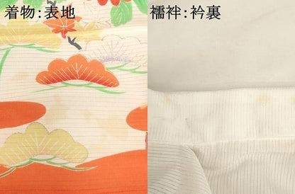 平和屋着物[]夏物　お宮参り　女の子　祝着　産着　初着　のしめ　絽　刺繍　飾花文　銀糸　銀彩　逸品　AABJ5255ja