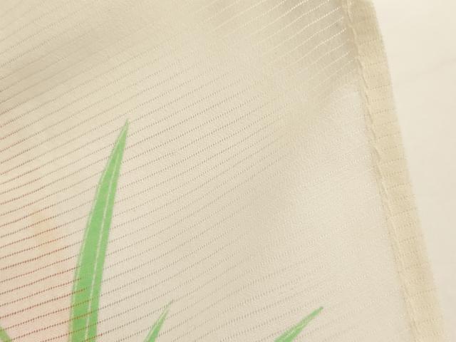 平和屋着物[]夏物　お宮参り　女の子　祝着　産着　初着　のしめ　絽　刺繍　飾花文　銀糸　銀彩　逸品　AABJ5255ja