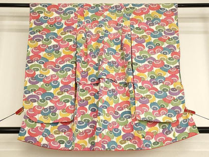 平和屋着物[]七五三　女の子　３歳　祝着　三つ身　型染め　番傘　逸品　AABJ5257ja