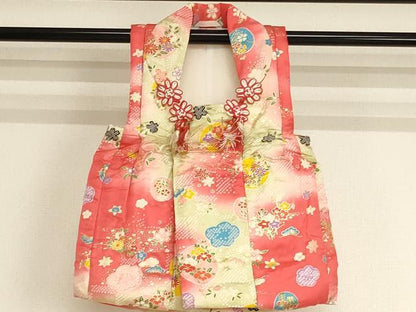 平和屋着物[]七五三　女の子　３歳　祝着　三つ身　被布セット　花丸文　暈し染め　金彩　逸品　AABJ5258ja