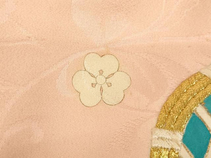 平和屋着物[]お宮参り　女の子　祝着　産着　初着　のしめ　刺繍　雲重ね風景花文　暈し染め　金糸　金彩　逸品　AABJ5263ja