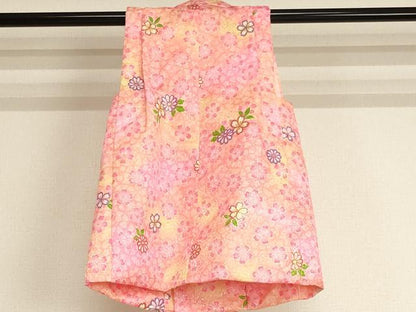 平和屋着物[]七五三　女の子　３歳　被布　舞桜文　暈し染め　金彩　AABJ5270ja