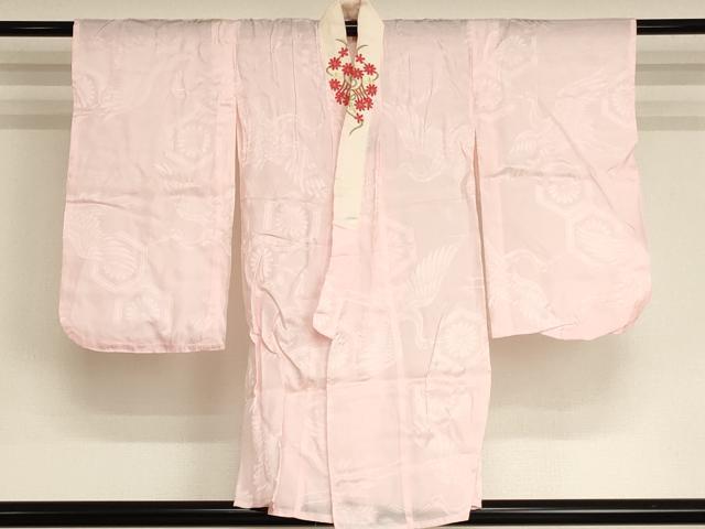 平和屋着物[]七五三　女の子　３歳　祝着　三つ身　長襦袢・被布セット　ぎおん　雲取り鴛鴦花文　暈し染め　金彩　AABJ5271ja