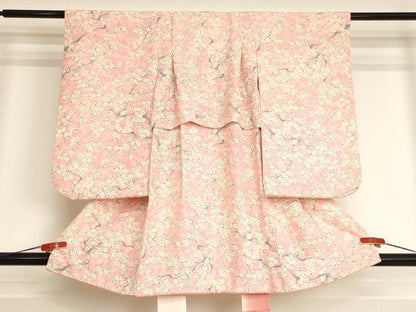 平和屋着物[]七五三　女の子　３歳　祝着　三つ身　枝梅文　逸品　AABJ5274ja