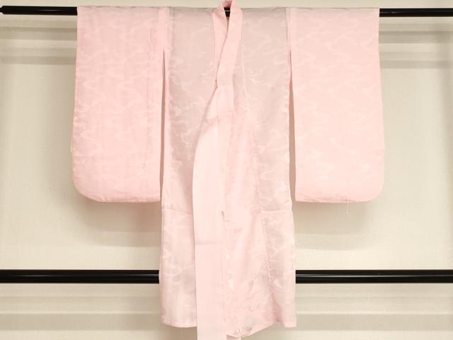 平和屋着物[]七五三　女の子　３歳　祝着　三つ身 長襦袢（無双仕立て）セット 駒刺繍 花鼓文 暈し染め 金彩 洗える着物 未使用 AABJ5275ja