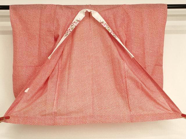 平和屋着物∵女の子　子供　長襦袢　単衣　鹿の子文　半衿刺繍　AABJ5279ja