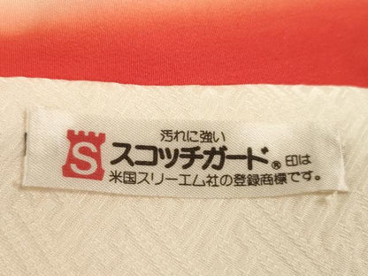 平和屋着物[]七五三　女の子　７歳　祝着　四つ身　絞り　花車文　金彩　逸品　AABJ5280ja