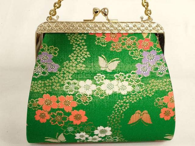平和屋本店[]七五三　女の子　７歳　小物セット　桜舞蝶文　金糸　箱付き　未使用　AABJ5283ja