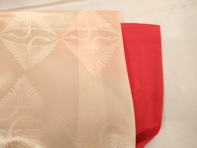平和屋着物[]七五三　女の子　３歳　祝着　一つ身　半衿刺繍セット　飛鶴花文　金銀彩　洗える着物　AABJ5297ja