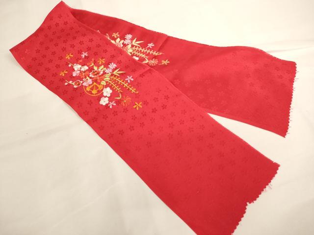 平和屋着物[]七五三　女の子　３歳　祝着　一つ身　半衿刺繍セット　飛鶴花文　金銀彩　洗える着物　AABJ5297ja