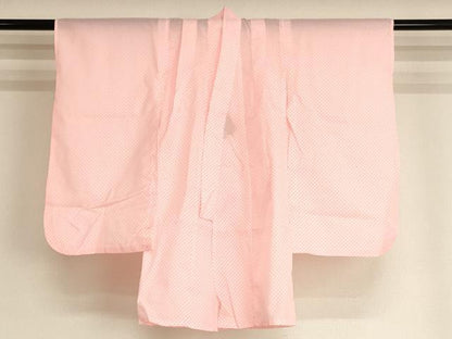 平和屋着物[]七五三　女の子　３歳　祝着　三つ身　長襦袢（単衣）セット　桜鼓手毬文　暈し染め　金彩　AABJ5298ja