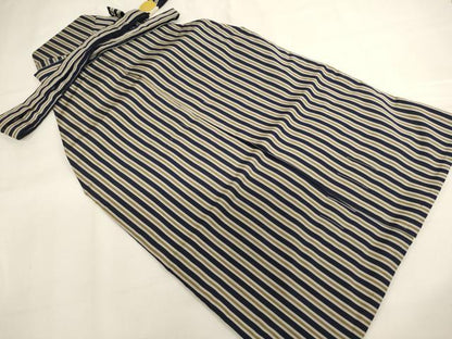 平和屋着物[]七五三　男の子　行灯袴・小物セット　縞　逸品　未使用　AABJ5299ja