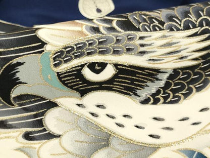 平和屋着物[]七五三　男の子　祝着　駒刺繍　鷹　立波文　富士山　金彩　逸品　AABJ5309ja