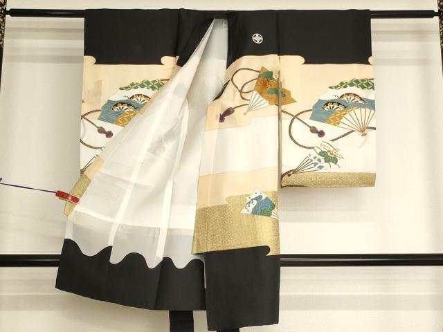 平和屋着物[]お宮参り　男の子　祝着　産着　初着　のしめ　刺繍　鷹　舞扇文　金糸　金彩　逸品　AABJ5311ja