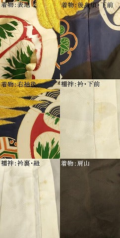 平和屋着物[]お宮参り　男の子　祝着　産着　初着　のしめ　鷹　三つ葉葵　金糸　金彩　逸品　AABJ5313ja