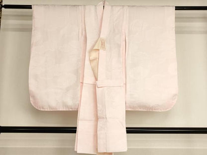 平和屋着物∵女の子　子供　長襦袢　袷　雲重ね菊地紋　薄桜色　AABJ5332ja