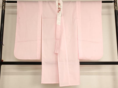平和屋着物∵女の子　子供　長襦袢　単衣　鹿の子文　半衿刺繍　AABJ5340ja