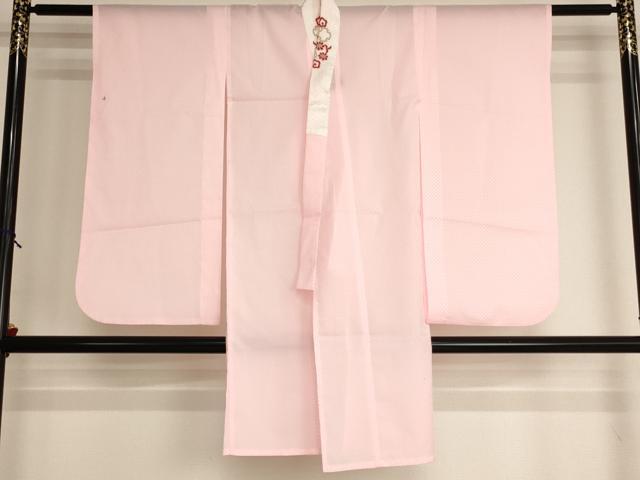 平和屋着物∵女の子　子供　長襦袢　単衣　鹿の子文　半衿刺繍　AABJ5340ja