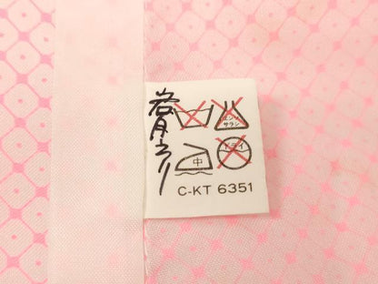 平和屋着物∵女の子　子供　長襦袢　単衣　鹿の子文　半衿刺繍　AABJ5340ja