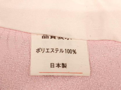 平和屋着物[]女の子 子供 長襦袢 単衣 雲取り飛鶴地紋 鴇色 半衿刺繍 洗える着物 AABJ5341ja