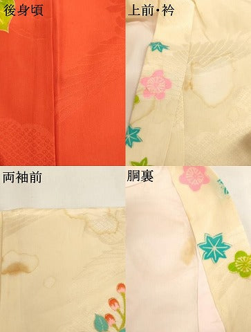 平和屋着物[]七五三　女の子　３歳　祝着　一つ身　刺繍　鳳凰牡丹文　金糸　金彩　逸品　AABJ5344ja