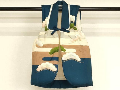 平和屋着物[]七五三　男の子　袖無し羽織　歌舞伎　金彩　逸品　AABJ5345ja