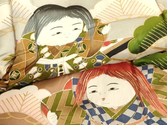 平和屋着物[]七五三　男の子　袖無し羽織　歌舞伎　金彩　逸品　AABJ5345ja