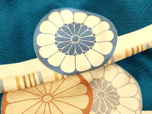 平和屋着物[]七五三　男の子　祝着・袖無し羽織セット　横段菊文　逸品　AABJ5346ja