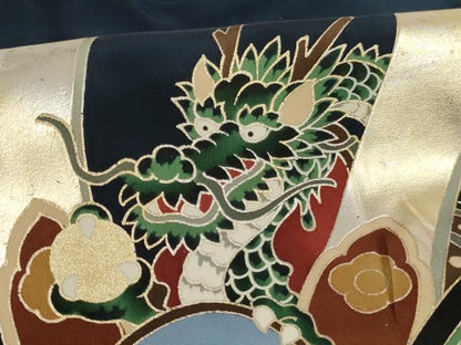 平和屋着物[]七五三　男の子　祝着　一つ身　兜　暈し染め　金銀彩　逸品　AABJ5354ja