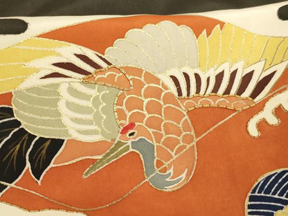 平和屋着物[]お宮参り　男の子　祝着　産着　初着　のしめ　駒刺繍　文箱　扇　暈し染め　金彩　逸品　未使用　AABJ5359ja