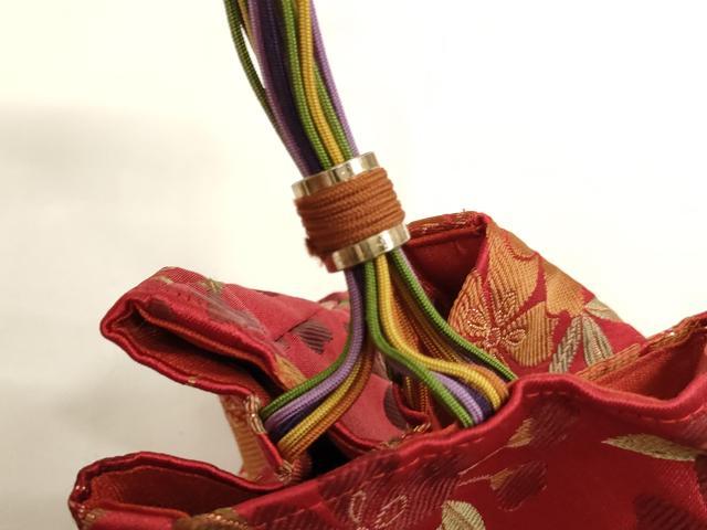 平和屋本店∵七五三　女の子　和装小物セット　舞桜文　金彩　箱付き　逸品　AABJ5370ja