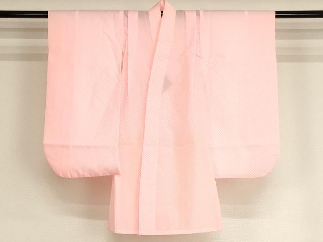 平和屋着物[]七五三　女の子　３歳　祝着　三つ身　長襦袢（無双仕立て）・被布セット　総絞り　花手毬文　ベロア　逸品　AABJ5373ja