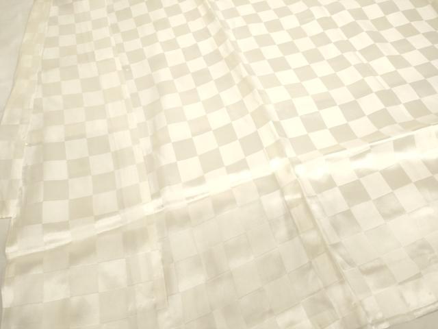 平和屋着物[]男の子　子供　長襦袢　袷　一つ身　市松地紋　白色　洗える着物　AABJ5382ja