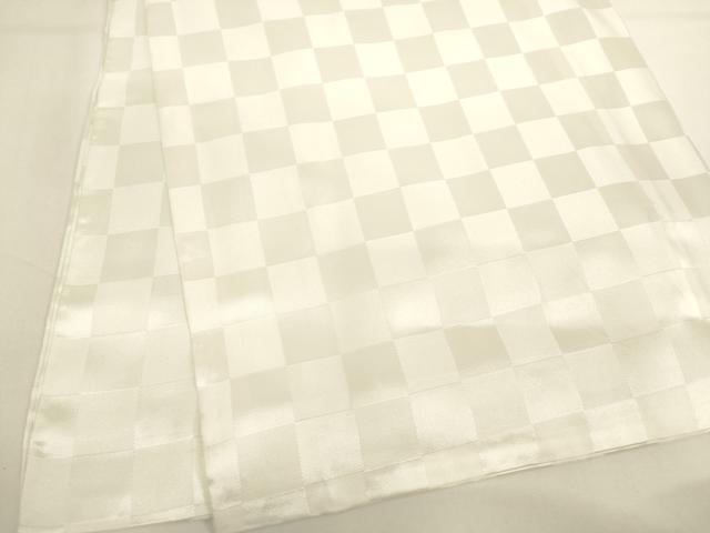 平和屋着物[]男の子　子供　長襦袢　袷　一つ身　市松地紋　白色　洗える着物　AABJ5382ja