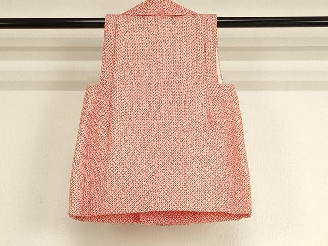 平和屋着物[]七五三　女の子　３歳　被布　鹿の子文　洗える着物　AABJ5394ja
