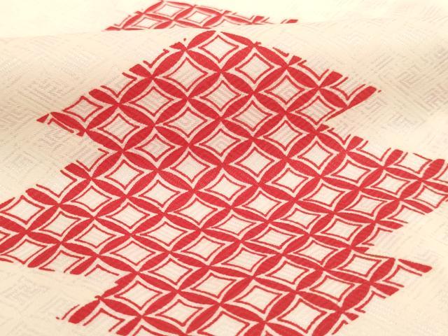 平和屋着物[]女の子 子供 長襦袢 袷 松皮菱七宝文 半衿刺繍 洗える着物 AABJ5395ja