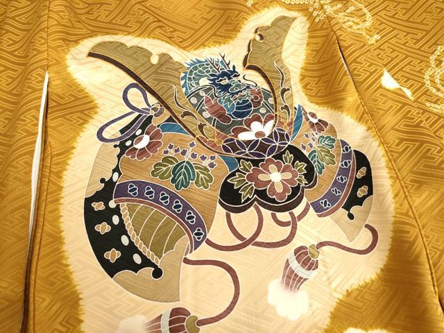平和屋着物[]お宮参り　男の子　祝着　産着　初着　のしめ　絞り　兜　金彩　逸品　AABJ5396ja