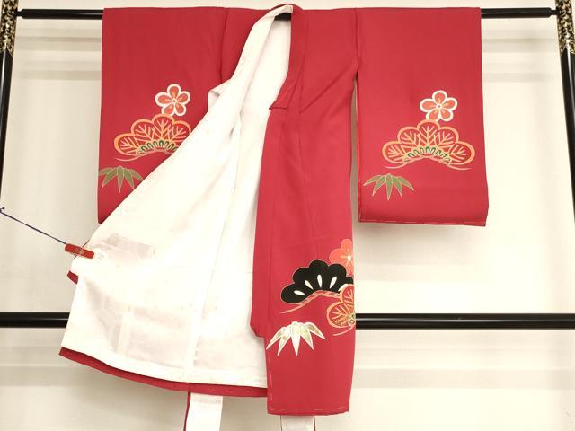 平和屋着物[]お宮参り　女の子　祝着　産着　初着　のしめ　松竹梅　金銀彩　逸品　未使用　AABJ5397ja