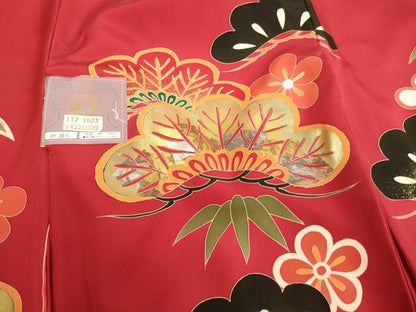 平和屋着物[]お宮参り　女の子　祝着　産着　初着　のしめ　松竹梅　金銀彩　逸品　未使用　AABJ5397ja