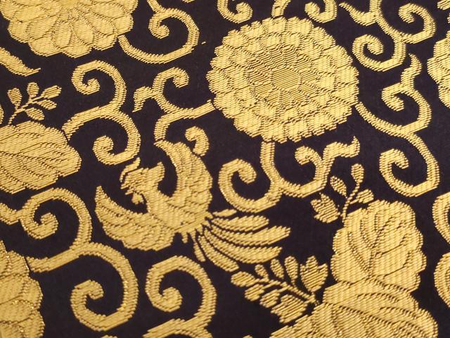 平和屋本店▼誌公帽子　金襴　鳳凰花唐草文　法衣　寺院　仏具　仏教　僧侶　神職　装束　AABJ5536ja