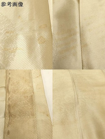 平和屋本店▼夏物　男性　行灯袴　正倉院花地紋　練色地　法衣　寺院　仏具　仏教　僧侶　神職　装束　AABJ5542ja