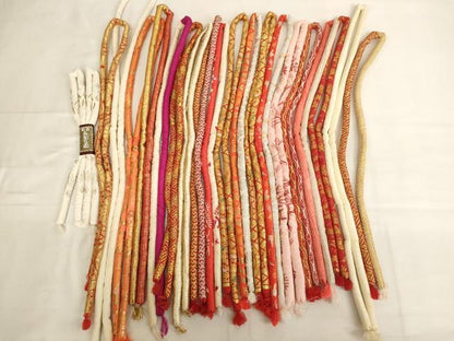 平和屋着物[]七五三　女の子　和装小物　帯締め20本セット　アンティーク　丸ぐけ　刺繍　金銀糸　逸品　未使用あり　AABJ5593ja