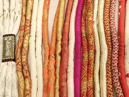 平和屋着物[]七五三　女の子　和装小物　帯締め20本セット　アンティーク　丸ぐけ　刺繍　金銀糸　逸品　未使用あり　AABJ5593ja