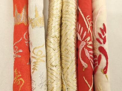 平和屋着物[]七五三　女の子　和装小物　帯締め20本セット　アンティーク　丸ぐけ　刺繍　金銀糸　逸品　未使用あり　AABJ5593ja
