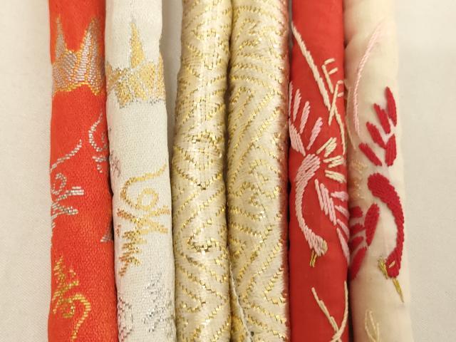 平和屋着物[]七五三　女の子　和装小物　帯締め20本セット　アンティーク　丸ぐけ　刺繍　金銀糸　逸品　未使用あり　AABJ5593ja