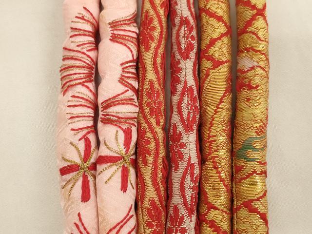 平和屋着物[]七五三　女の子　和装小物　帯締め20本セット　アンティーク　丸ぐけ　刺繍　金銀糸　逸品　未使用あり　AABJ5593ja